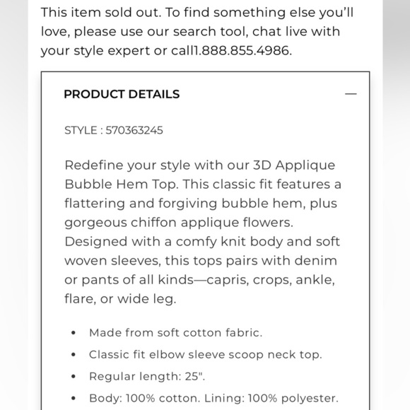 Chico's Plus-Size White Floral 3D Applique Bubble Hem Knit Top Sz XXL - Picture 4 of 9